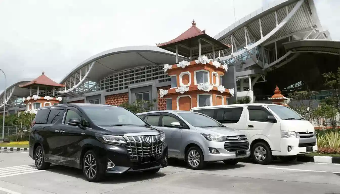 Car waiting at Bali international airport